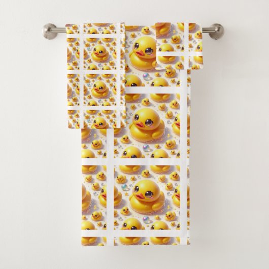 Ensemble de serviettes de bain en caoutchouc pour (En situation)