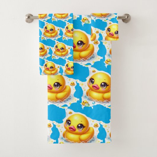 Ensemble de serviettes de bain en caoutchouc pour (En situation)