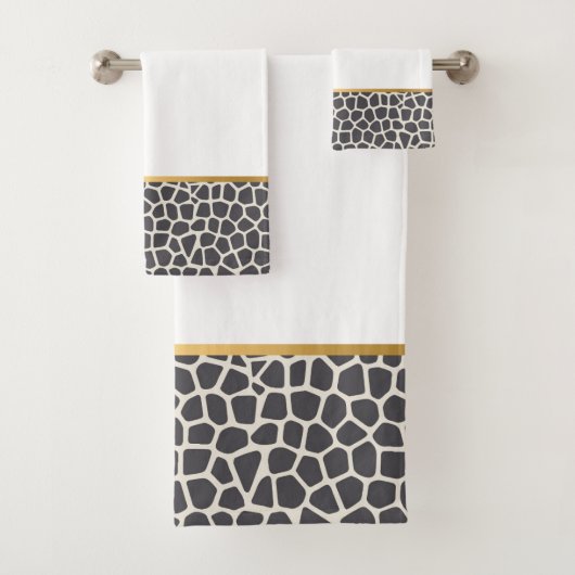ENSEMBLE DE SERVIETTES DE BAIN EN CHARBON OR PEBBL (En situation)
