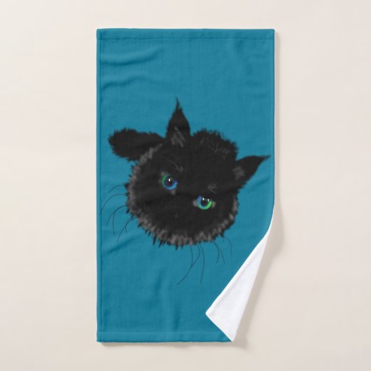 Ensemble de serviettes de bain en chat noir - Choi (Serviette à main)