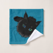 Ensemble de serviettes de bain en chat noir - Choi (Gant de toilette)