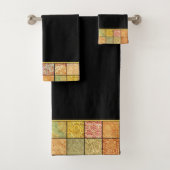 Ensemble de serviettes de bain en collage de motif (En situation)