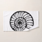 Ensemble de serviettes de bain en coquillages noir (Serviette à main)