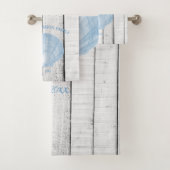 Ensemble de serviettes de bain en coquille de St J (En situation)