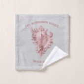 Ensemble de serviettes de bain en coquille rose Co (Gant de toilette)