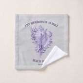 Ensemble de serviettes de bain en coquille violet  (Gant de toilette)