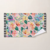 Ensemble de serviettes de bain en corail rayé (Serviette à main)