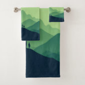 Ensemble de serviettes de bain en coton Premium -  (En situation)