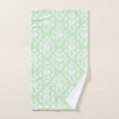 Ensemble de serviettes de bain en damas vert à la  (Serviette à main)