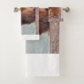 Ensemble de serviettes de bain en écureuil de Yoga (En situation)