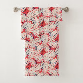 Ensemble de serviettes de bain en feuille Monstera (En situation)