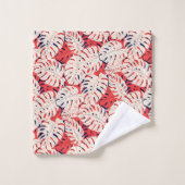 Ensemble de serviettes de bain en feuille Monstera (Gant de toilette)