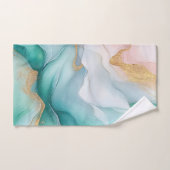 Ensemble de serviettes de bain en marbre émeraude (Serviette à main)