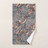Ensemble de serviettes de bain en marbre gris feui (Serviette à main)