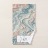 Ensemble de serviettes de bain en marbre Pastel pe (Serviette à main)