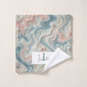 Ensemble de serviettes de bain en marbre Pastel pe (Gant de toilette)
