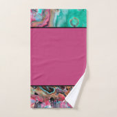 Ensemble de serviettes de bain en marbre rose et v (Serviette à main)