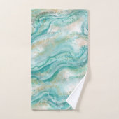 Ensemble de serviettes de bain en marbre turquoise (Serviette à main)