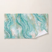 Ensemble de serviettes de bain en marbre turquoise (Serviette à main)