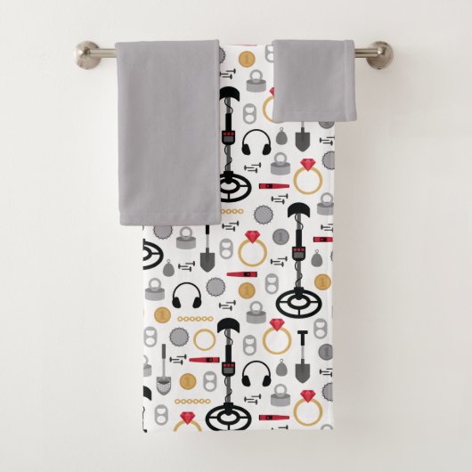 Ensemble de serviettes de bain en métal (En situation)