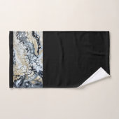 Ensemble de serviettes de bain en noir et blanc (Serviette à main)