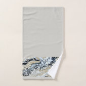 Ensemble de serviettes de bain en noir noir et bla (Serviette à main)