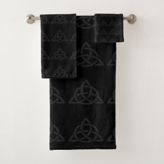 Ensemble de serviettes de bain en noir Trinity Kno
