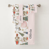 Ensemble de serviettes de bain en noisette rose (En situation)