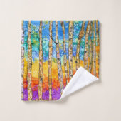 Ensemble de serviettes de bain en plastique coloré (Gant de toilette)