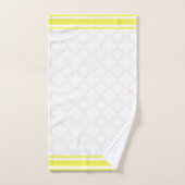 Ensemble de serviettes de bain en quatrefoil jaune (Serviette à main)