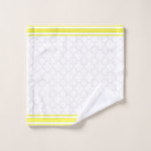 Ensemble de serviettes de bain en quatrefoil jaune (Gant de toilette)