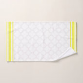 Ensemble de serviettes de bain en quatrefoil jaune (Serviette à main)