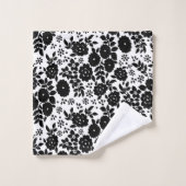 Ensemble de serviettes de bain en rayures noires m (Gant de toilette)