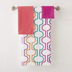 Ensemble de serviettes de bain en rond ouvert colo