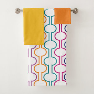 Ensemble de serviettes de bain en rond ouvert colo