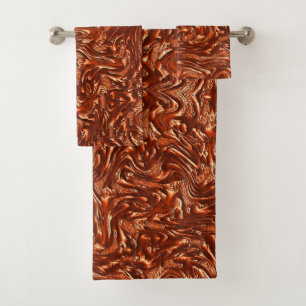 Ensemble de serviettes de bain en terre cuite marr