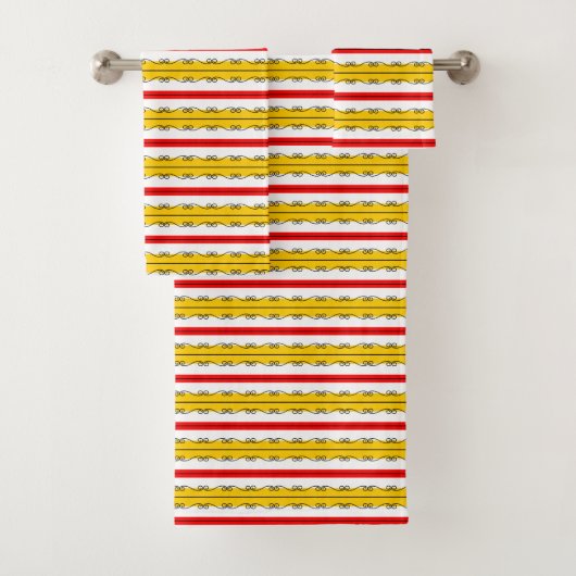 Ensemble de serviettes de bain espagnol (En situation)
