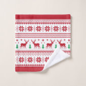 Ensemble de serviettes de bain Fair Isle Reinder & (Gant de toilette)