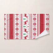 Ensemble de serviettes de bain Fair Isle Reinder & (Serviette à main)