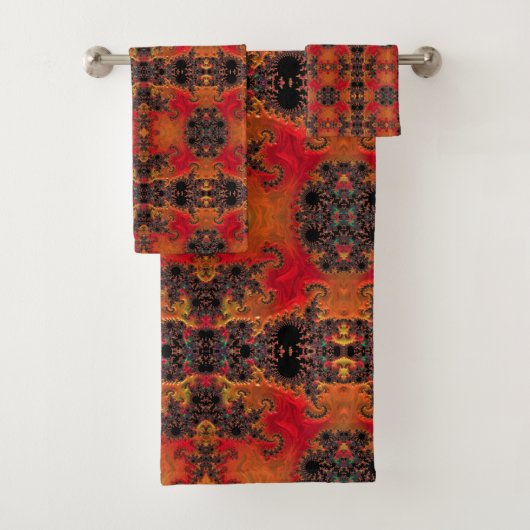 Ensemble de serviettes de bain feu et beauté (En situation)