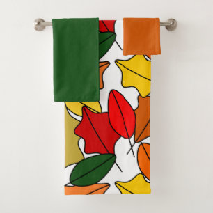 Ensemble de serviettes de bain feuille