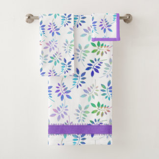 Ensemble de serviettes de bain Feuilles colorées