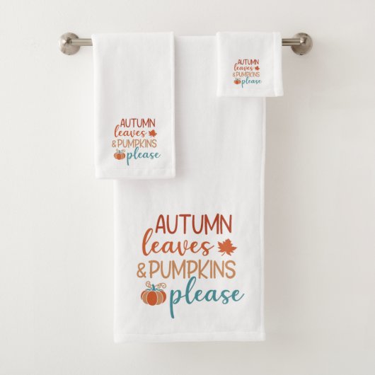 Ensemble de serviettes de bain Feuilles d'automne (En situation)