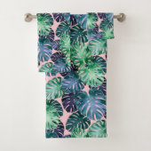 Ensemble de serviettes de bain Feuilles Monstera T (En situation)