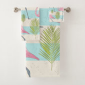 Ensemble de serviettes de bain Flamant rose (En situation)