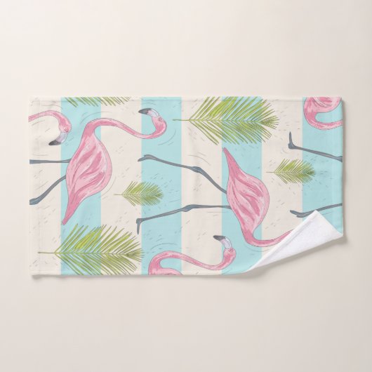 Ensemble de serviettes de bain Flamant rose (Serviette à main)