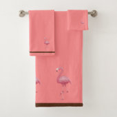 Ensemble de serviettes de bain Flamant rose (En situation)