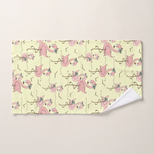 Ensemble de serviettes de bain Flamants roses (Serviette à main)