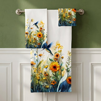 Ensemble de serviettes de bain Fleur sauvage et co