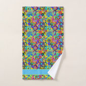 Ensemble de serviettes de bain fleuri brillant en (Serviette à main)